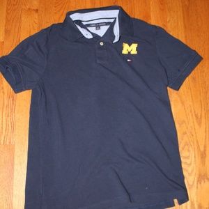 Navy Tommy Hilfiger X University of Michigan Polo